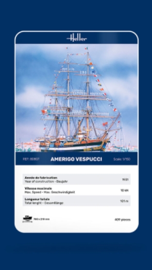 Heller 80807 Amerigo Vespucci 'Sail training ship'