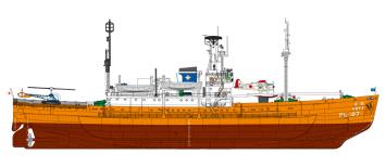 Hasegawa 40107 Antarctica Observation Ship Soya Antarctica Observation 2nd Corps Super Detail