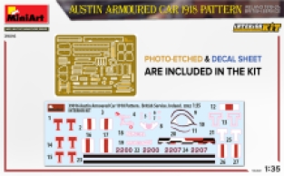 Mini Art 39016 AUSTIN ARMOURED CAR 1918 PATTERN. IRELAND 1919-21. BRITISH SERVICE. INTERIOR KIT