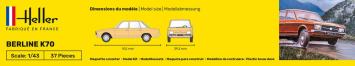 Heller 80176 Berline K70 / Volkswagen K70 