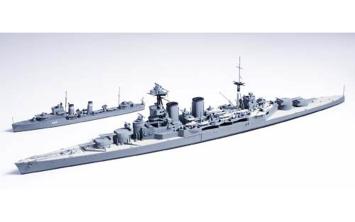 Tamiya 31806 British Battle Cruiser Hood & E Class Destroyer Battle of the Denmark Strait