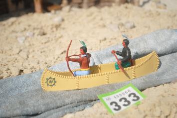 Timpo Toys G.333 Canoe with 2 Indians - beige