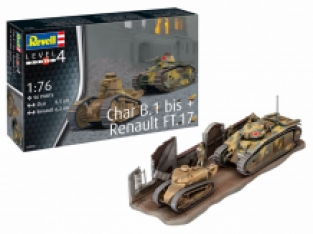 Revell 03278 Char B.1 bis + Renault FT.17