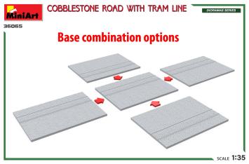 MiniArt 36065 COBBLESTONE ROAD WITH TRAM LINE