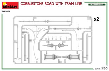 MiniArt 36065 COBBLESTONE ROAD WITH TRAM LINE