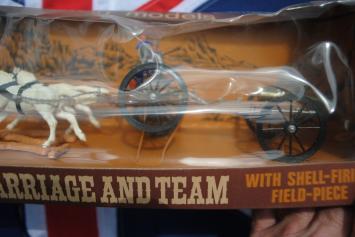 Timpo Toys 777 Confederate Soldiers 'Wild West Gun Carriage and Team with Shell-Firing Field-Piece' 