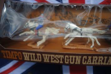 Timpo Toys 777 Confederate Soldiers 'Wild West Gun Carriage and Team with Shell-Firing Field-Piece' 