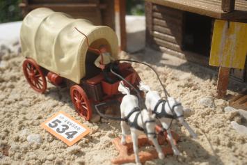 Timpo Toys O.534 Covered wagon with coachman, 2nd version