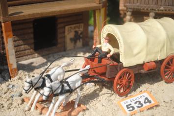 Timpo Toys O.534 Covered wagon with coachman, 2nd version