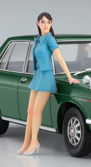 Hasegawa SP477 / 52277 Datsun Bluebird 1600 SS with 60's Girl Figure