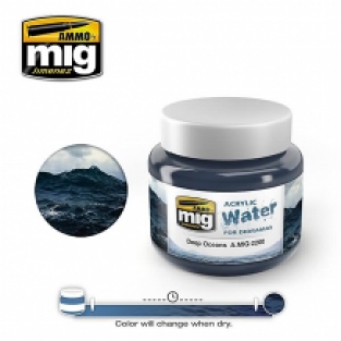 Ammo MIG A.MIG-2200 Deep Oceans Acrylic Water 'For Dioramas' 