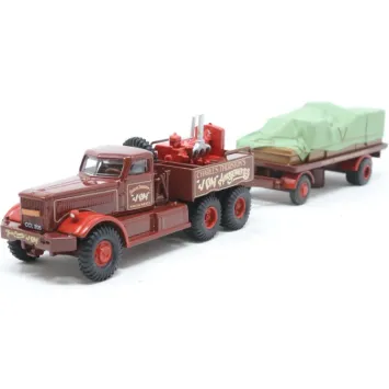 Atlas Editions 4654111 Diamond T & Canvassed Trailer - Charles Thurston