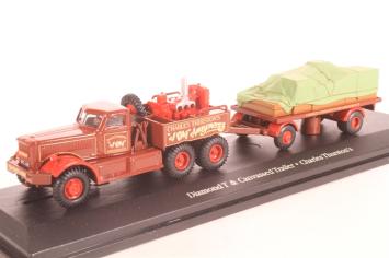 Atlas Editions 4654111 Diamond T & Canvassed Trailer - Charles Thurston