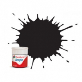 Humbrol 401 Dirty Black Matt 'Acrylic Rail Colour Paint'
