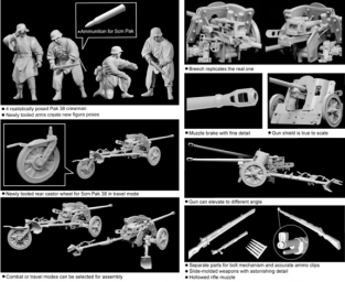 Dragon 6444  German 5cm PaK 38 Gun with Crew