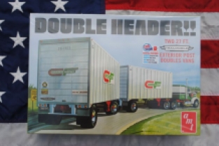 AMT 1132 DOUBLE HEADER!! Tandem Van Trailer