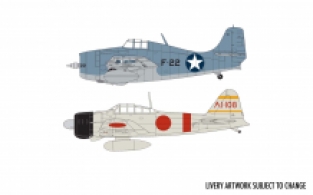 Airfix A50184 F4F-4 WILDCAT + MITSUBISHI ZERO 'Dogfight Doubles'