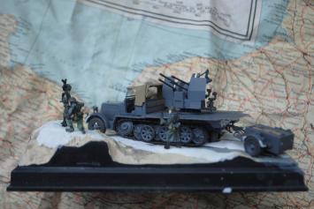 Atlas BN42 Flakvierling Sd.Kfz. 7/1 with Sd.Ab.51 TRAILER diorama 