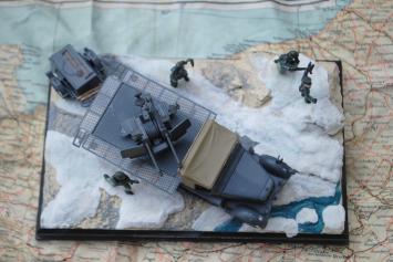Atlas BN42 Flakvierling Sd.Kfz. 7/1 with Sd.Ab.51 TRAILER diorama 