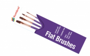 Humbrol AG4305 Flat Brushes 'Synthetic Hair'