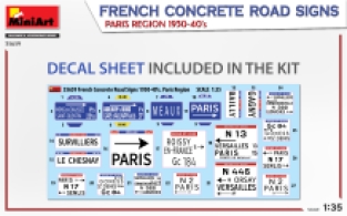 Mini Art 35659 FRENCH CONCRETE ROAD SIGNS. PARIS REGION 1930-40’s