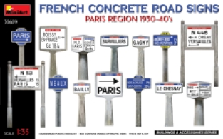 Mini Art 35659 FRENCH CONCRETE ROAD SIGNS. PARIS REGION 1930-40’s