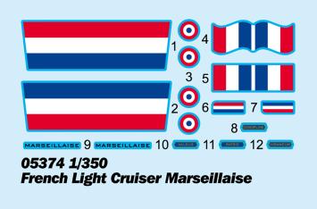 Trumpeter 05374 French Light Cruiser Marseillaise 