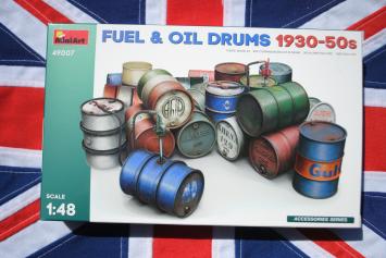 MiniArt 49007 Fuel And Oil Drums 1930-1950's