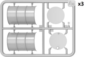 MiniArt 24012 Fuel & Oil Drums 1930-50's Set 2
