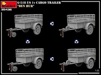 MiniArt 35436 G-518 U.S. 1T Cargo Trailer Ben Hur