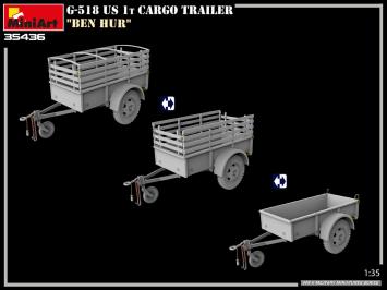 MiniArt 35436 G-518 U.S. 1T Cargo Trailer Ben Hur