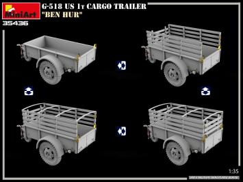 MiniArt 35436 G-518 U.S. 1T Cargo Trailer Ben Hur