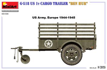 MiniArt 35436 G-518 U.S. 1T Cargo Trailer Ben Hur