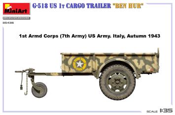 MiniArt 35436 G-518 U.S. 1T Cargo Trailer Ben Hur