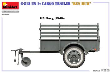 MiniArt 35436 G-518 U.S. 1T Cargo Trailer Ben Hur