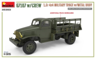 Mini Art 35383 G7107 w/CREW 1,5t 4X4 CARGO TRUCK with METAL BODY