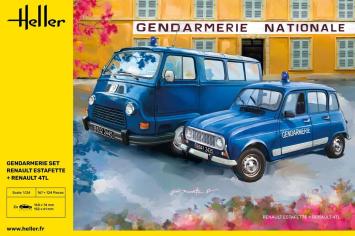 Heller 50325 GENDARMERIE SET RENAULT ESTAFETTE + RENAULT 4TL