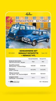 Heller 50325 GENDARMERIE SET RENAULT ESTAFETTE + RENAULT 4TL