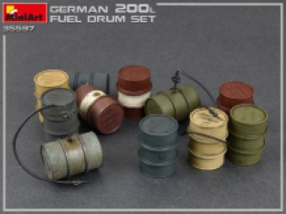 Mini Art 35597 GERMAN 200L FUEL DRUMS WW2
