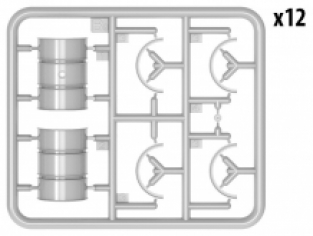 Mini Art 35597 GERMAN 200L FUEL DRUMS WW2