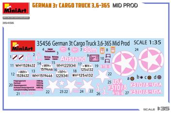 MiniArt 35456 German 3t Cargo Truck 3,6-36S Mid Prod