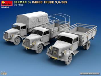 MiniArt 35456 German 3t Cargo Truck 3,6-36S Mid Prod