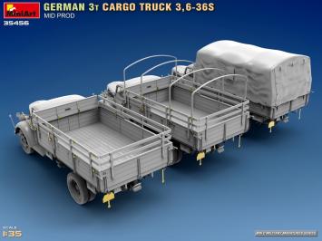 MiniArt 35456 German 3t Cargo Truck 3,6-36S Mid Prod