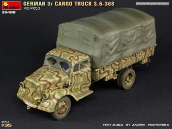 MiniArt 35456 German 3t Cargo Truck 3,6-36S Mid Prod