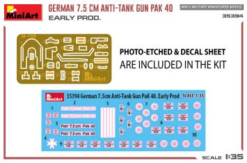 MiniArt 35394 German 7,5 cm Anti-Tank Gun PaK. 40 early prod.