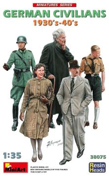 MiniArt 38075 GERMAN CIVILIANS 1930-40S. RESIN HEADS