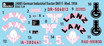 MiniArt 24005 German Industrial Tractor D8511 Mod. 1936