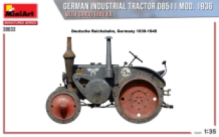 Mini Art 38033 GERMAN INDUSTRIAL TRACTOR D8511 MOD. 1936 WITH CARGO TRAILER