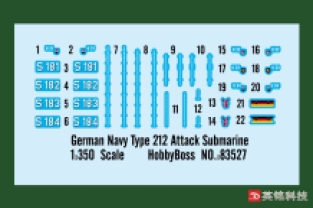 Hobby Boss 83527 German Navy Type 212 Attack Submarine