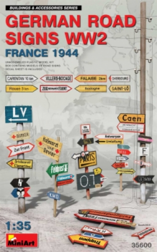 Mini Art 35600 GERMAN ROAD SIGNS WW2 'FRANCE 1944'